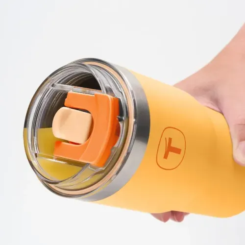 Copo Térmico Big T Com Canudo 630ml Damasco