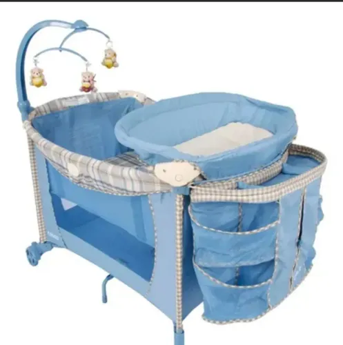 Berço Cosco playard azul 