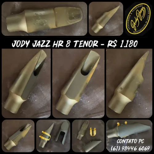 Boquilha para Sax Tenor Jody Jazz HR 8 COMPLETA/ORIGINAL