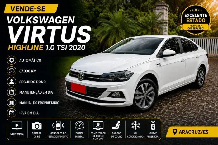 Volkswagen Virtus Highline 200 TSI 1.0 Flex 12V AUT 2020