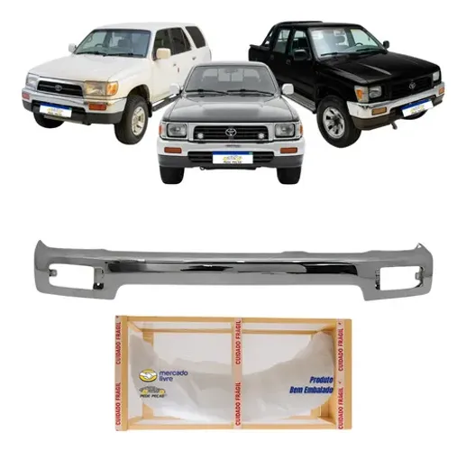 Parachoque Dianteiro Toyota Hilux Sw4 1995 96 A 1999 Cromado Cromado