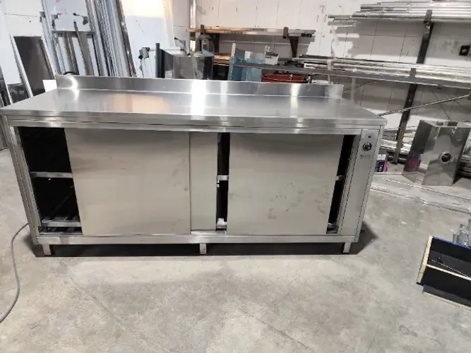 Balcão Refrigerado Inox 1950x650x900mm 3 Portas Frigoríficas
