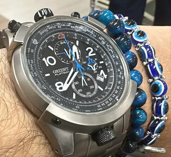 Orient FLYTECH Bull Head Titânio 2 Pulseiras