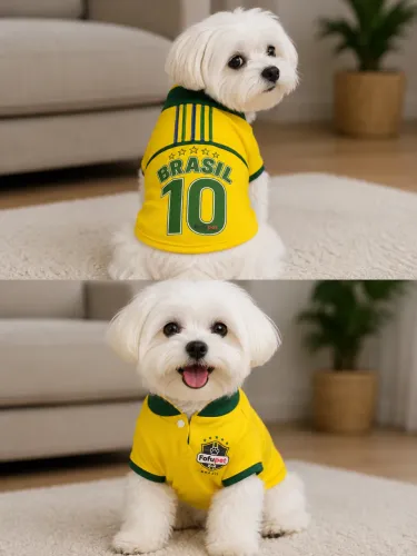 Camisa do Brasil Pet copa do mundo 2026 camisa pet futebol