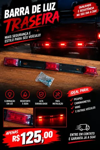 Barra traseiro caminhonete e carros