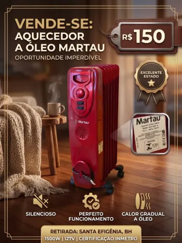 AQUECEDOR A ÓLEO MARTAU | 1500W | EXCELENTE ESTADO