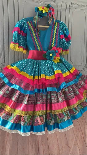 Vestido junino 6 anos 