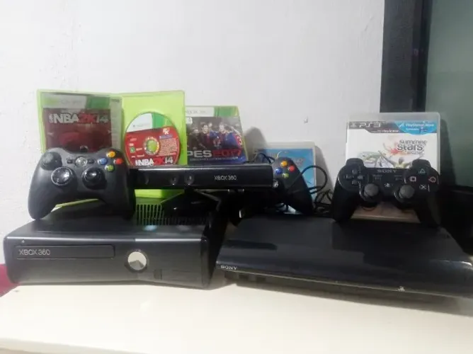 KIT XBOX 360 + PS3 - 500 GB CADA + JOGOS