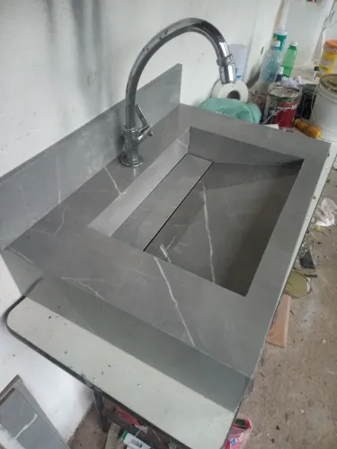 Pia cinza escpida pronta entrega
