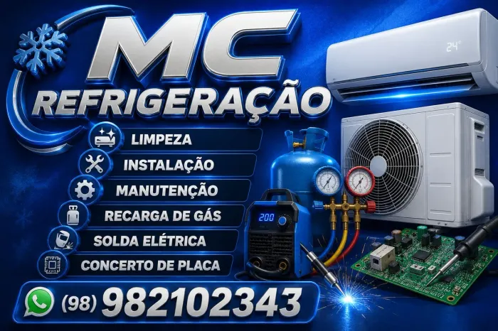 Refrigeração,limpeza, instalação, manutenção