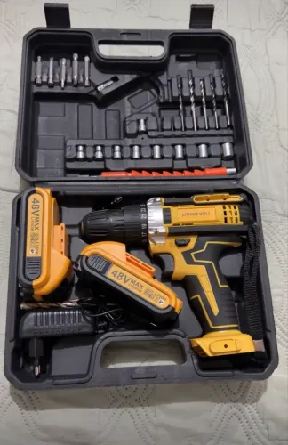 Parafusadeira Furadeira 12V com Impacto e 1 Baterias - Potente e Versatil