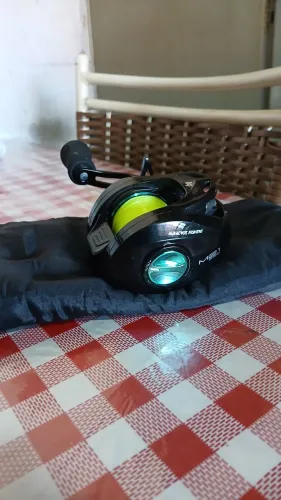 Carretilha M21 Pro Slin Bg Acqua Drag 10kg 6-rolam - semi nova