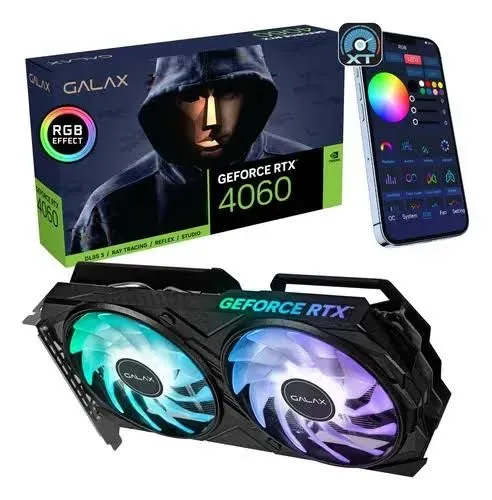 Placa de Vídeo Rtx 4060 8gb Galax 8Gb RGb