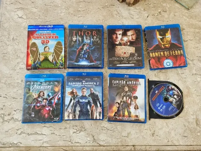 Lote de Blu-rays originais Marvel + extras ? 8 títulos, excelente estado