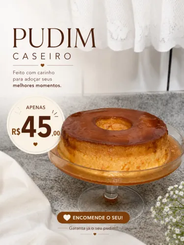 Delicioso pudim de leite condensado! ?