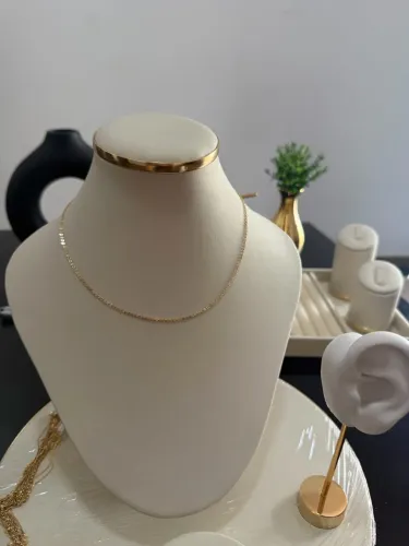 Colar feminino de ouro 40cm