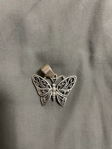 Pingente Borboleta Prata Bali