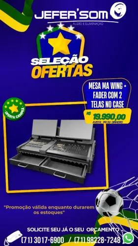 MESA MA WING + FADER COM 2 TELAS NO CASE