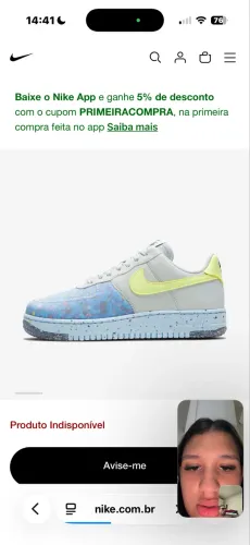 Tenis Nike Tênis Nike Air Force 1 Crater Feminino