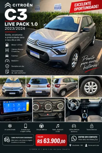 Citroen C3 Live Pack 1.0 Flex 6V 5P Mec. 2024