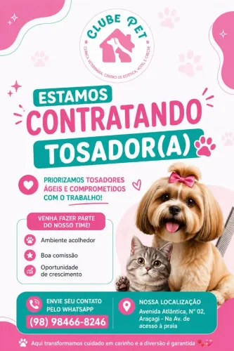 VAGAS PARA TOSADOR(A)