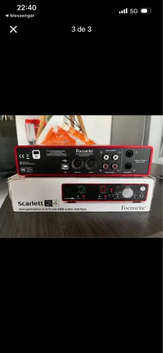 PLACA DE ÁUDIO SCARLETT 2i4