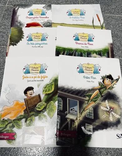 Coleção clássicos livros Português p/ Inglês de Historinhas Infantis - SAS 2018