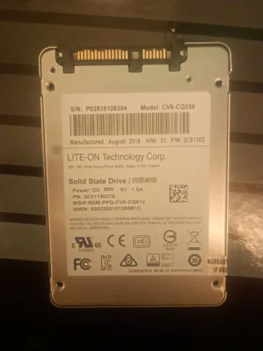 SSD LiteOn 256 gb