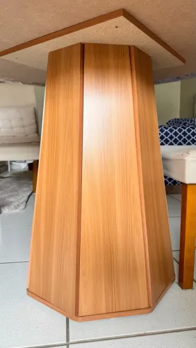 Base Mesa de Jantar Jade Madeirado s/ Tampo Canela - Kappesberg marrom mdf 100%