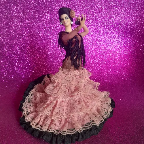 Boneca dançarina de flamenco espanhola Marin Chiclana antiga