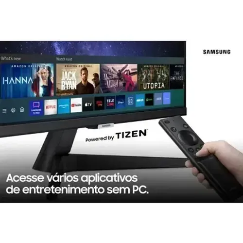 Smart Monitor FHD Samsung 24" LS24AM506NLMZD HDMI Bluetooth HDR Série M5 Preto