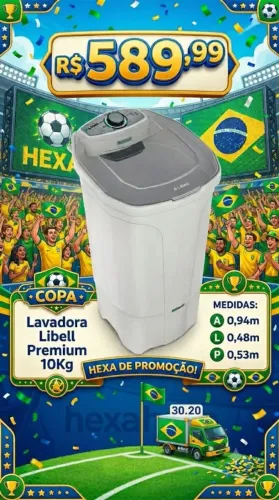 Lavadoura Libel 10kg tanquinho