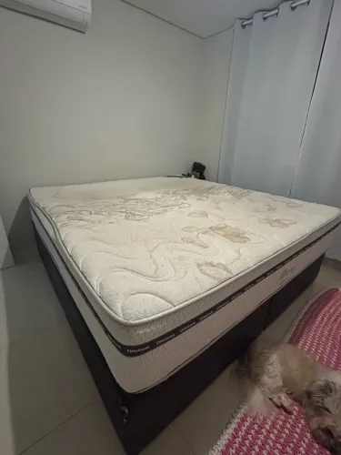 Cama King Base Baú + Colchão
