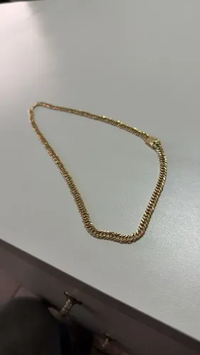 Elegante Colar unissex ouro amarelo 18k 750