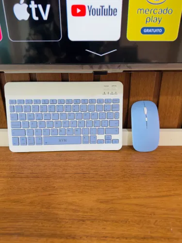Teclado Bluetooth + Mouse Compatível iPhone, Android, Tablet e Notebook | Entrega Imediata