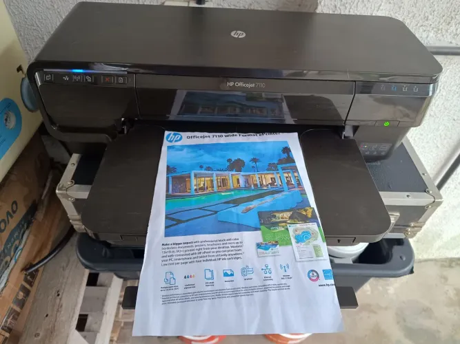 Vendo Impressora HP Officejet 7110, A3, Colorida, Wi-Fi, funcionando. LEIA.