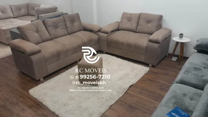 Sofá Sonata 2 e 3 Lugares com Braço Fofão - Conforto e Excelente Custo-Benefício