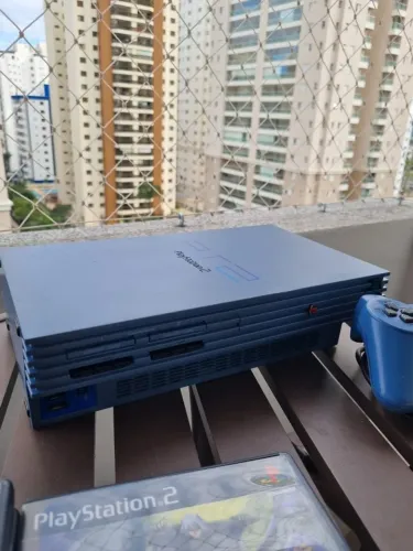 PLAYSTATION 2 FAT COMPLETO EDIÇÃO ESPECIAL AZUL JAPONÊS