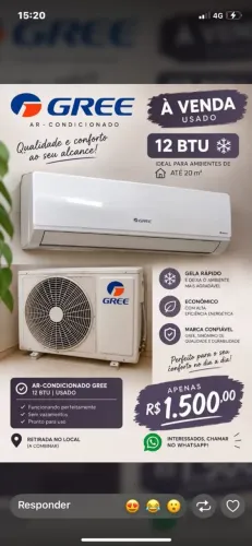Ar condicionado gree 12 mil btus