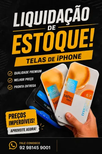 Telas de iPhone e outros modelos - Liquidação de Estoque | Pronta Entrega