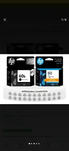 Cartucho Impressora HP 60 e 60b