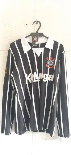 Camisa Corinthians retro 1990 kalunga manga longa feminina oficial 