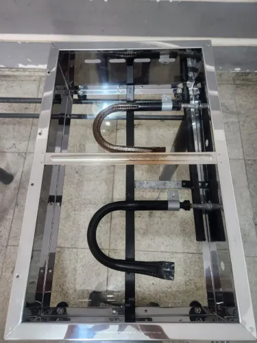 Fritadeira a gás 2 cubas 7L em Inox para batatas, frituras em geral