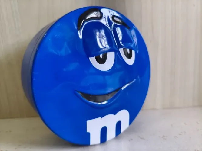  Lata MMS Azul em Metal linda toda original de coleção. 