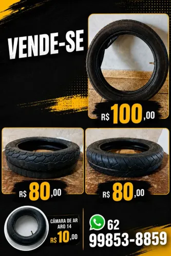 Pneus e câmara de ar aro 14 