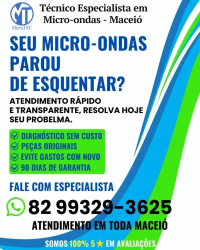 Conserto de Micro-ondas / Técnico em Micro-ondas / Manutenção em Micro-ondas 