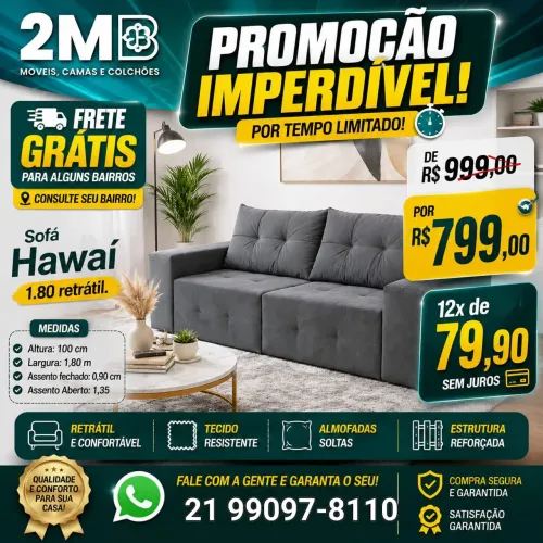 Sofá Retrátil em Promoção NOVO DE FABRICA DIVERSAS CORES