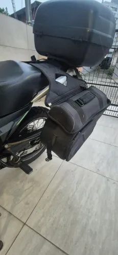 alforje lateral em nylon para motocicleta