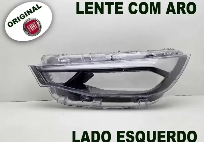 Lente Aro Farol Fiat Pulse 2021 2022 2023 2024 2025 Lado Esquerdo / Motorista Original