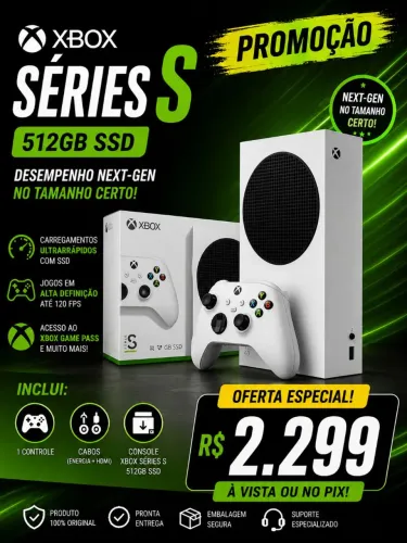XBOX Séries S 512 GB   PROMOCÃO JÁ é VALOR